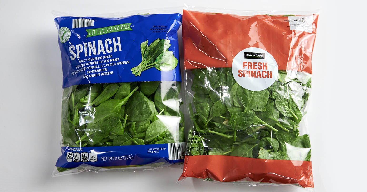 Aldi vs Walmart Spinach